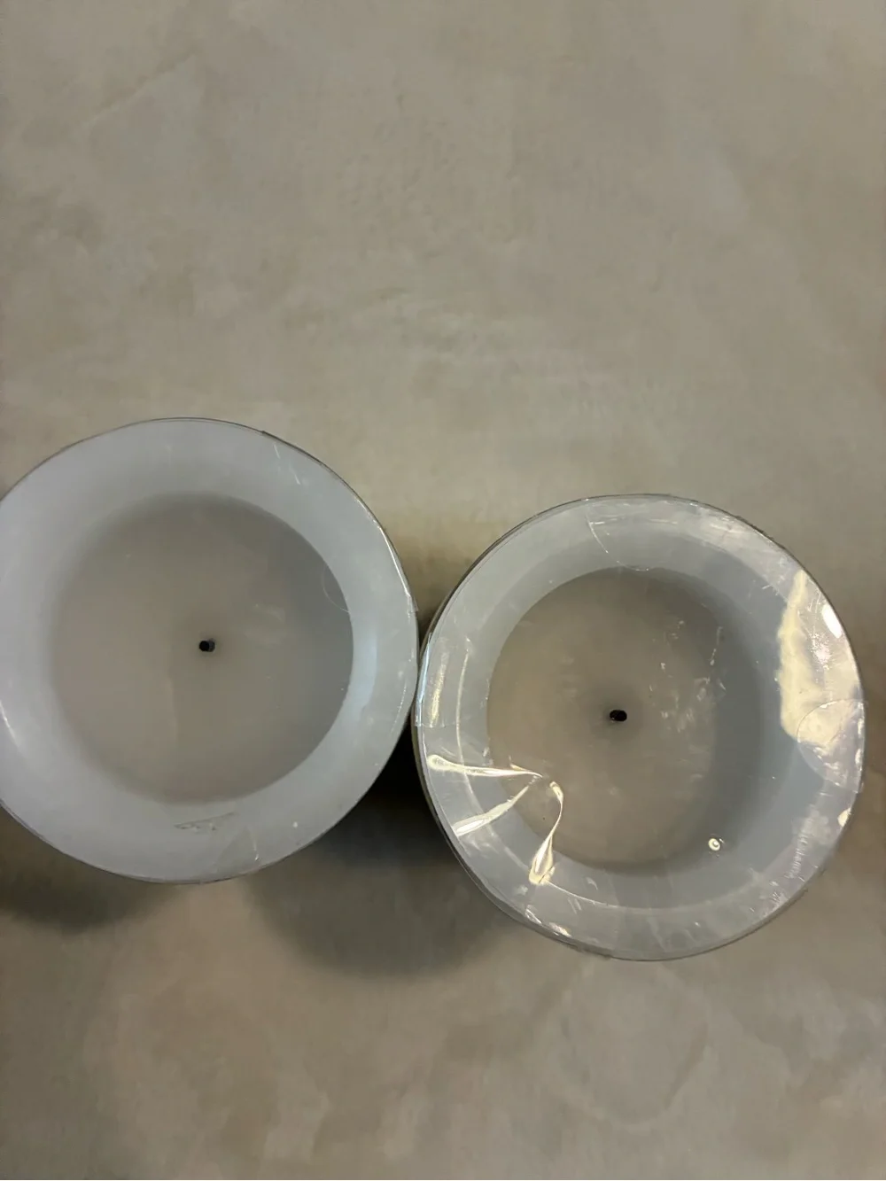 2 Threshold LED Pillar Candle - Gray (Black Wick)